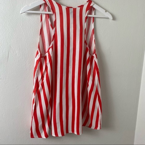 Divided. Hi/Low. Top. Red/White. Stripes Sz 4. - Picture 2 of 9